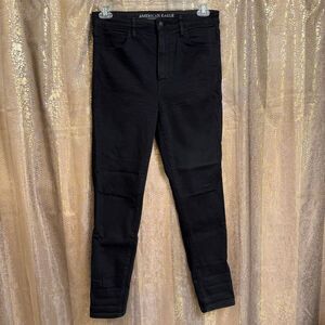 American Eagle Black Super High Rise Jegging Skinny Jeans 12 Regular NWT